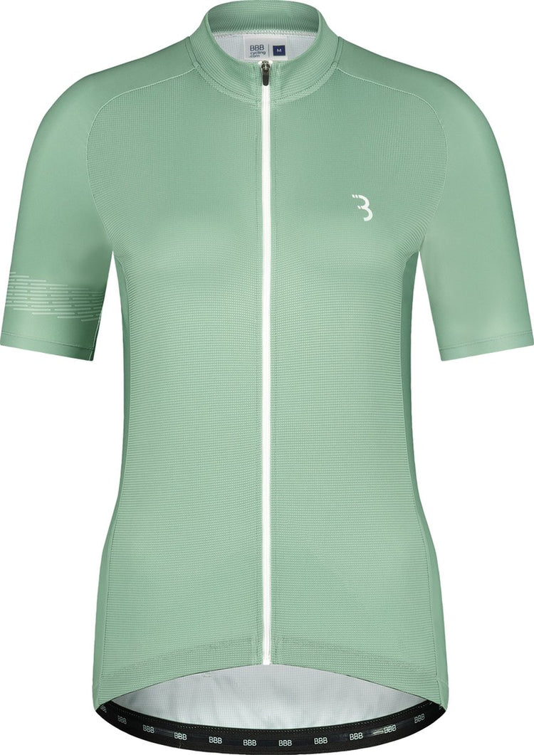 Bbb Cycling Radshirt Damen Kurzarm Donnafit – Radshirt Damen Kurzarm – Bequemes und schnell trocknendes Radshirt Damen – Salbei – Größe L – BBW-412