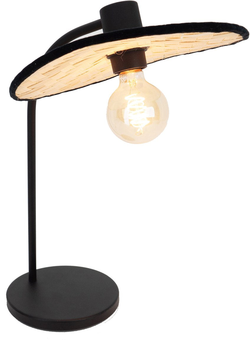 Eglo Marywell Tischlampe – E27 – 46,5 cm – Schwarzbraun – Holz