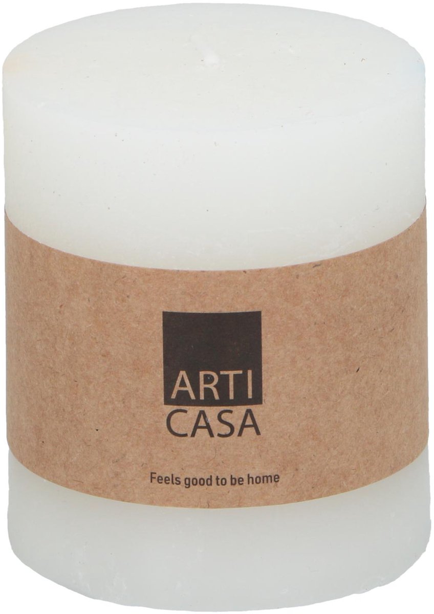 Arti casa Stumpenkerze ø7 x 8 cm – 30 Brennstunden – weiß