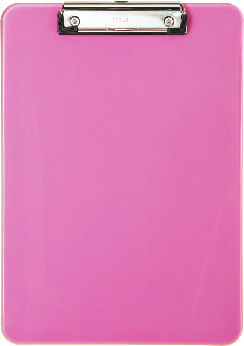 Maul Klemmbrett A4 stehend aus Kunststoff neonpink