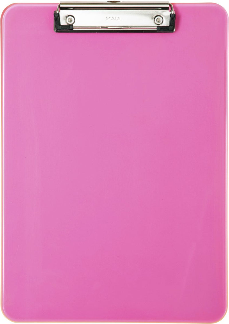 Maul Klemmbrett A4 stehend aus Kunststoff neonpink