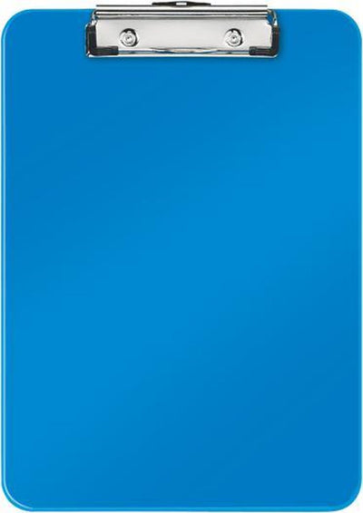Leitz Wow Kunststoff-Klemmbrett A4 mit Aufhängehaken – Kapazität bis zu 75 Blatt – blau
