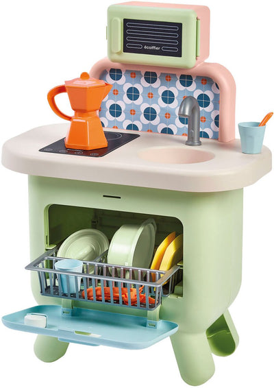 Ecoiffier eociffier vert azur salbeifarbene Küche - 17 Stk.