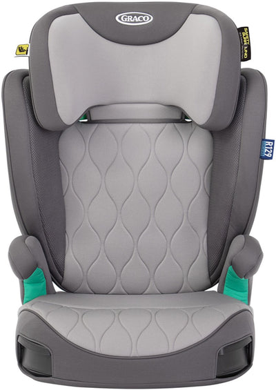 Graco Affix i-Size R129 Autositz – Eisen – Isofix-Sitzerhöhung mit Rückenlehne – von 100 bis 150 cm (ca. 3,5 bis 12 Jahre)