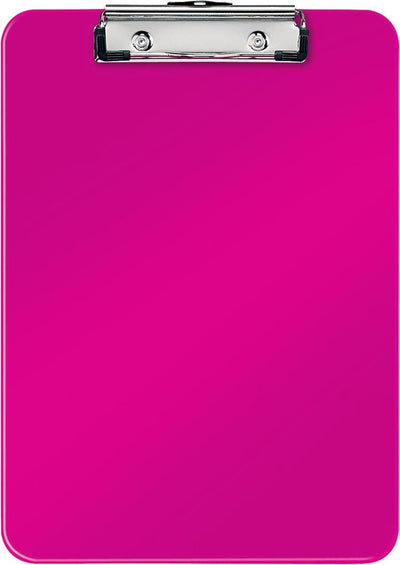 Leitz Wow Kunststoff-Klemmbrett A4 mit Aufhängehaken – Kapazität bis zu 75 Blatt – Rosa