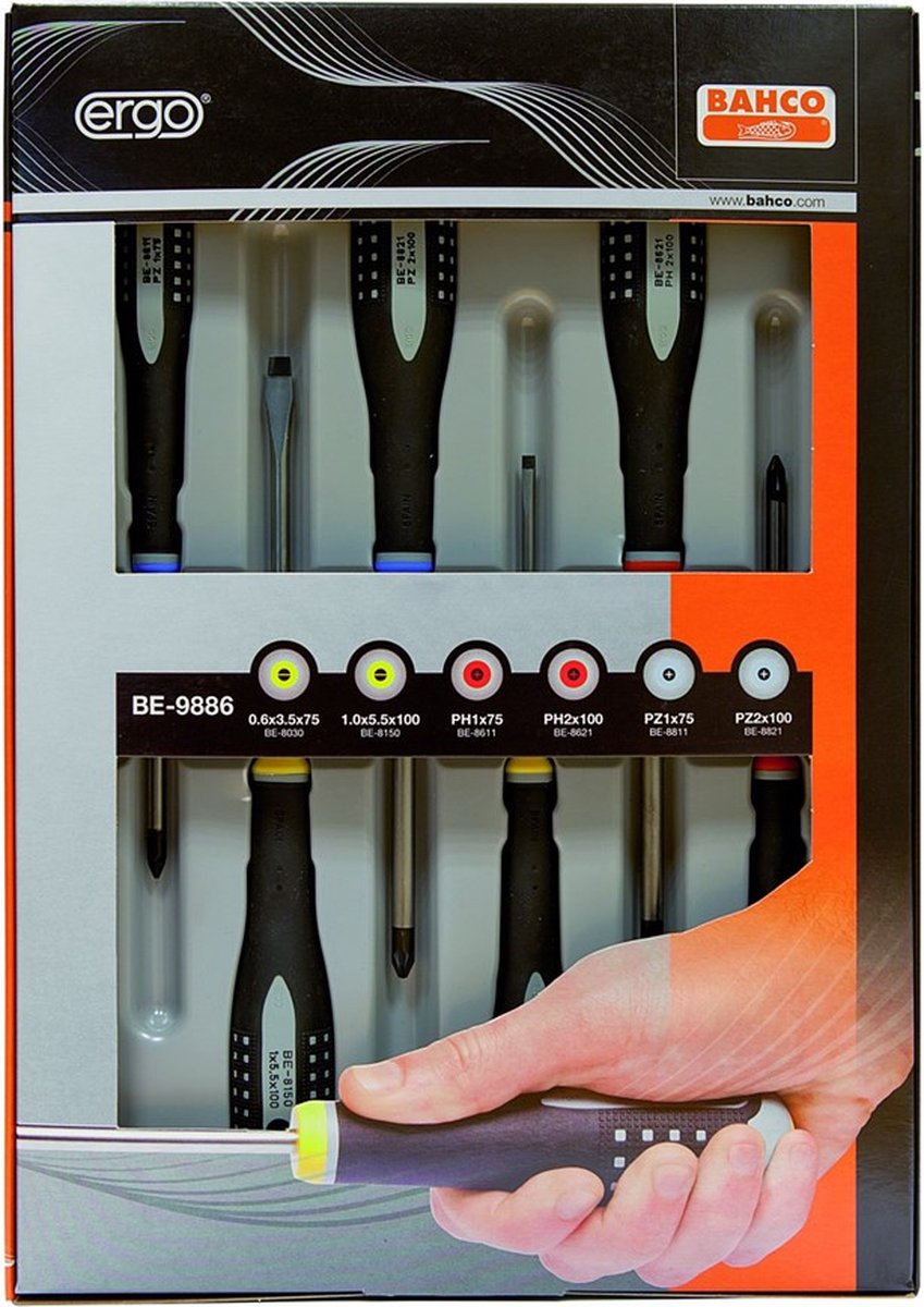 Bahco be-9886 Schraubendreher-Set – 6-teilig