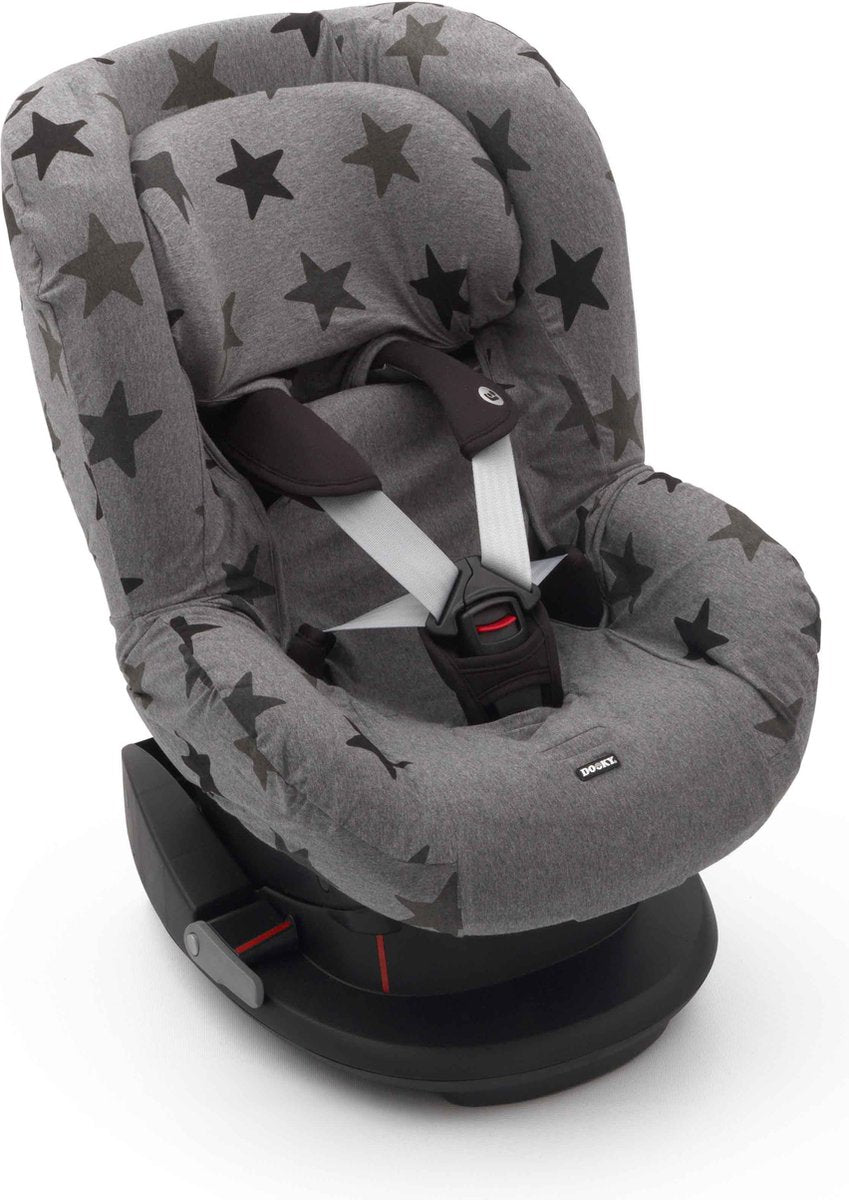 Dooky Sitzbezug Gruppe 1 Autositzbezug Grey Star – Universal Autositzbezug Maxi Cosi Cabriofix, Maxi Cosi Bezug Pebble, Maxi Cosi Bezug, Cybex und mehr – Autositzbezug Baby Universal