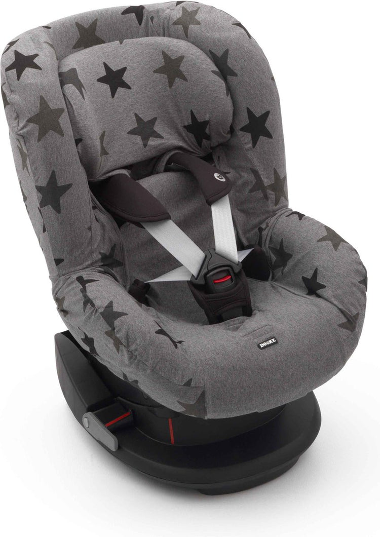 Dooky Sitzbezug Gruppe 1 Autositzbezug Grey Star – Universal Autositzbezug Maxi Cosi Cabriofix, Maxi Cosi Bezug Pebble, Maxi Cosi Bezug, Cybex und mehr – Autositzbezug Baby Universal