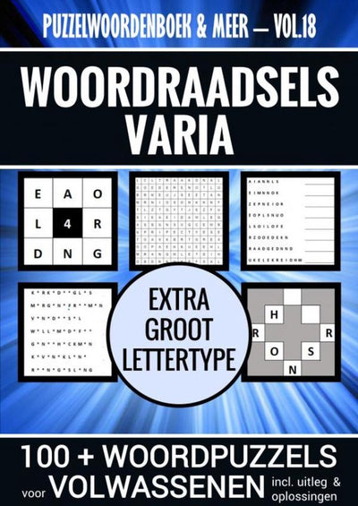 Brandless Sans Marque Puzzle-Wörterbuch mehr – Bd. 18 – Rätselbuch Varia für Erwachsene – extra große Schrift