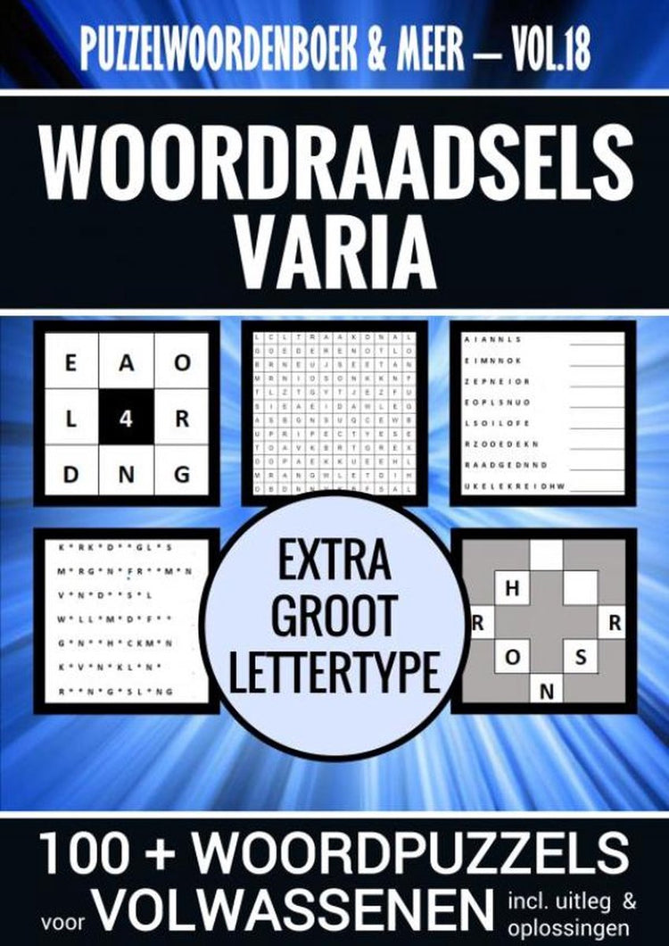 Brandless Sans Marque Puzzle-Wörterbuch mehr – Bd. 18 – Rätselbuch Varia für Erwachsene – extra große Schrift
