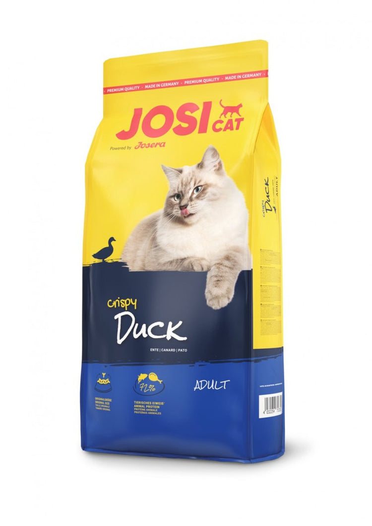 Josera Josicat Knusper-Ente-Serie – Trockenfutter für Katzen – 10 kg – reich an Ente – ohne Getreide