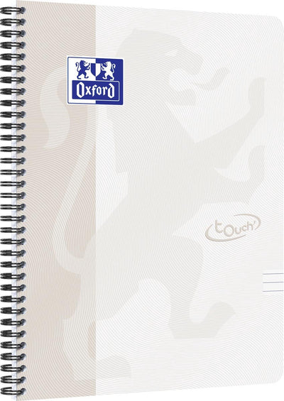 Oxford Touch – Notizbuch – A4 – liniert – 140 Seiten – 90 g – Softcover – hellgrau
