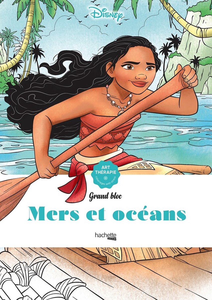 Hachette Helden Disney Grand Bloc Mers et Oceans – Hachette – Malbuch für Erwachsene