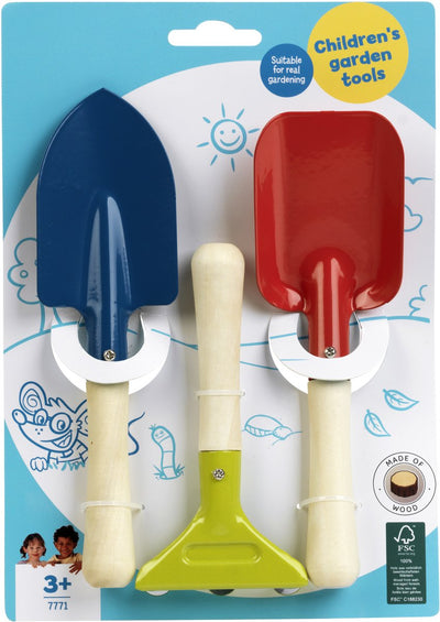 Klein Toys – Gartenwerkzeugset für Kinder – Schaufel, Schaufel und Rechen – Metall und Holz
