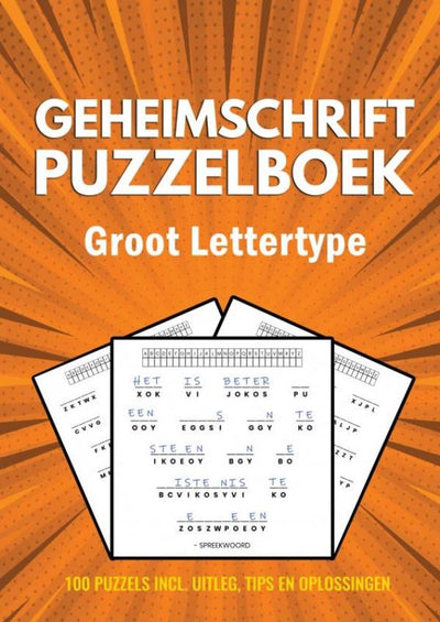 Markenloses Sans-Marque-Geheimcode-Rätselbuch – große Schrift – 100 Rätsel – inkl. Erklärungen, Tipps und Lösungen