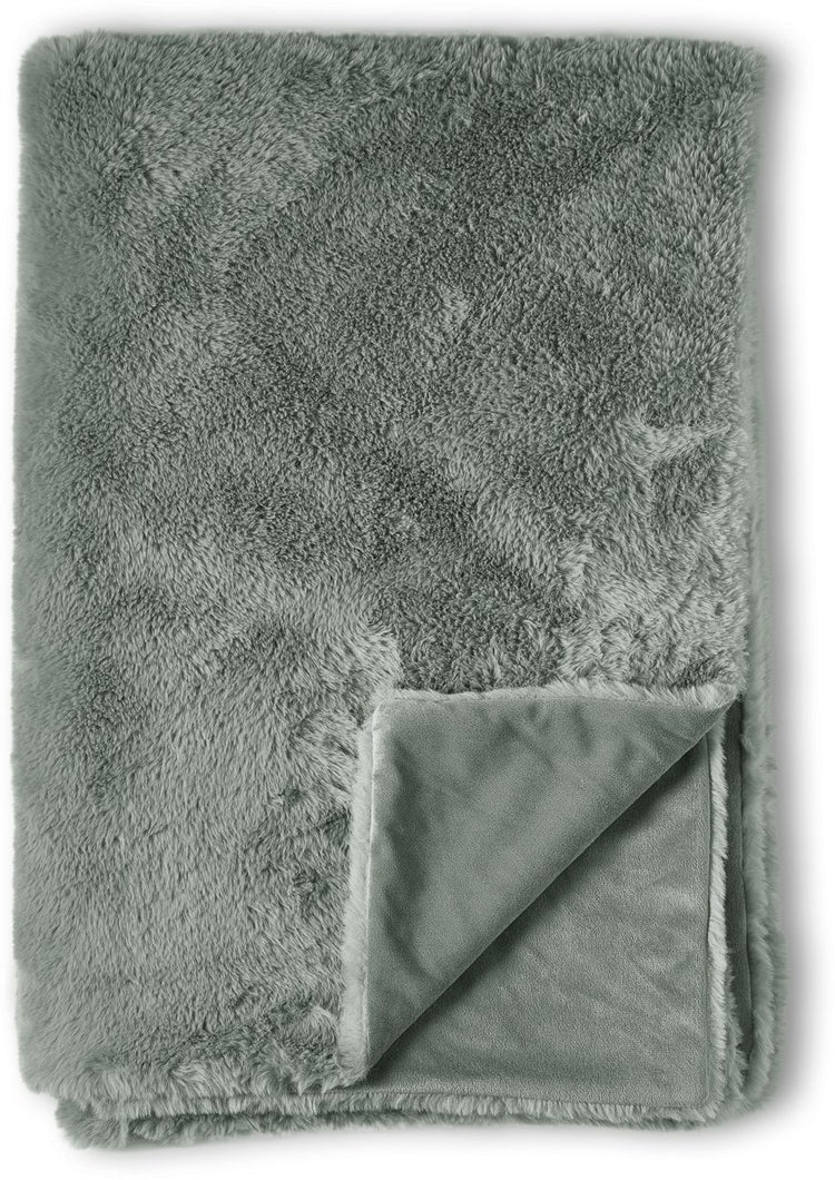 Kaat Amsterdam Kuschelwolken-Plaid – 130 x 170 cm – Graugrün