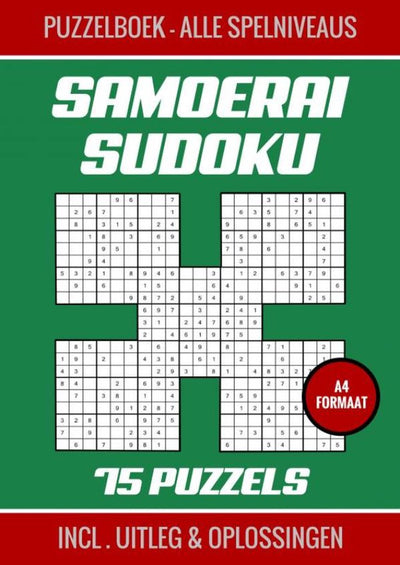 Samurai-Sudoku – Rätselbuch mit 75 Rätseln – alle Spielstufen