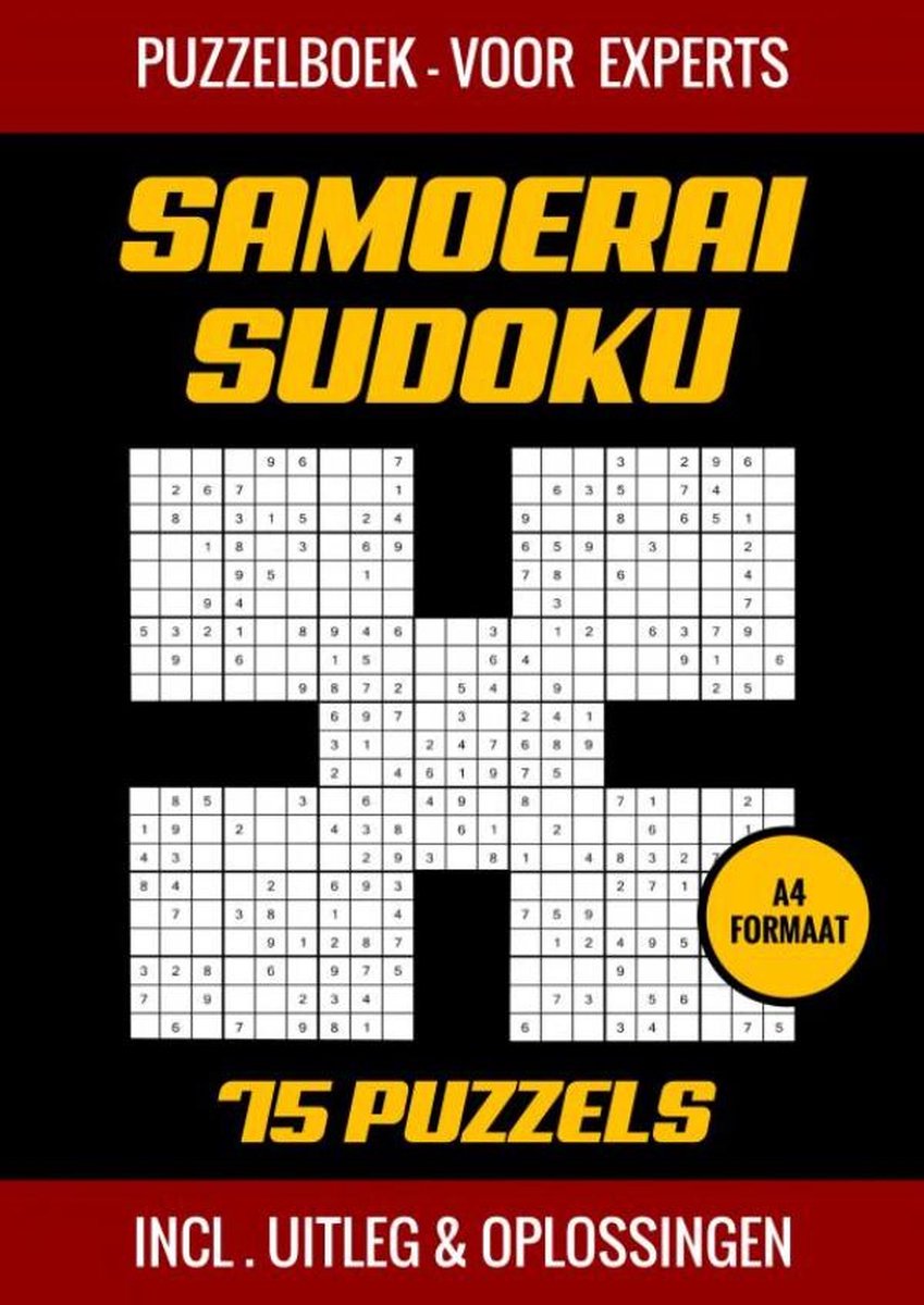 Samurai-Sudoku – Rätselbuch für Experten – 75 Rätsel