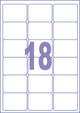 Kangaro-Etikett – Universaletiketten – Tintenstrahl-Laserkopie – 63,5 x 46,6 mm – 100 Blatt – 18 Aufkleber pro Blatt – k-6346