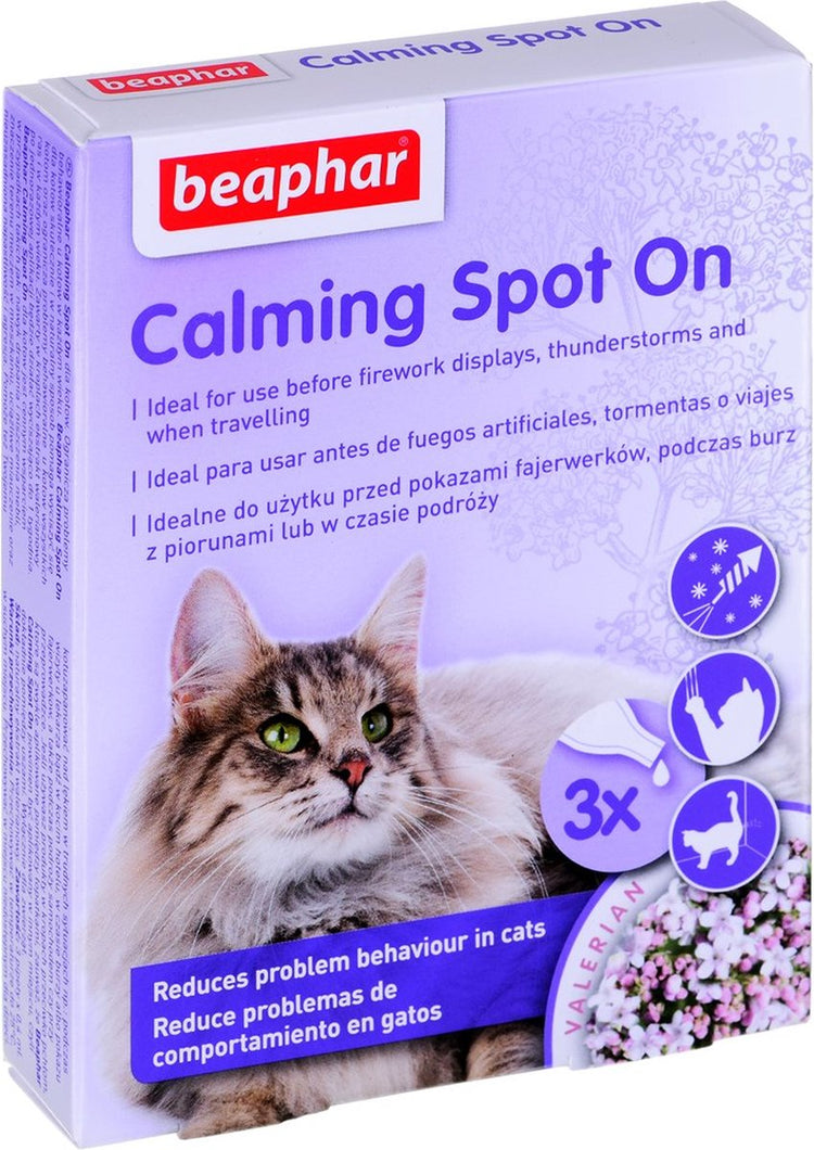 Beaphar No Stress Spot – Anti-Stress-Tropfen für Katzen – 0,4 ml – 3 Pipetten