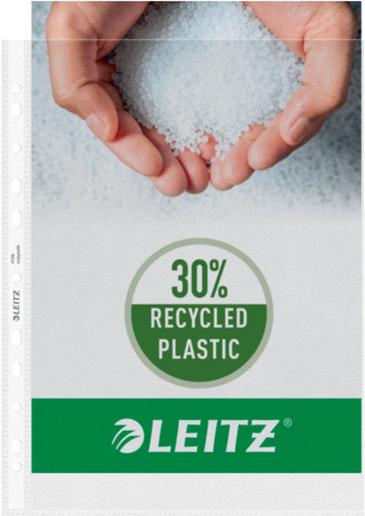 Leitz Ausstellungstasche A4 PP – 30 % recycelter Pre-Consumer-Kunststoff – 11 Löcher – 100 Stück – transparent