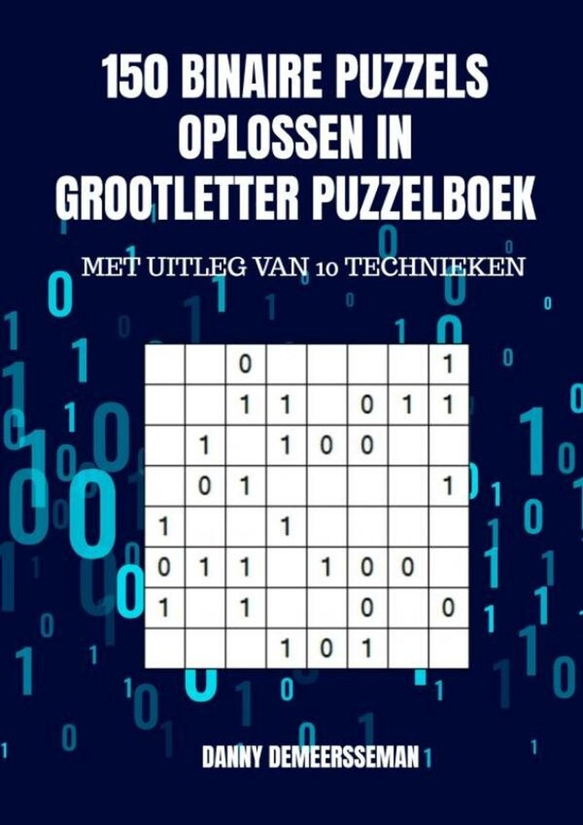Markenlos ohne Markenzeichen, das 150 binäre Rätsel in einem großgedruckten Rätselbuch löst