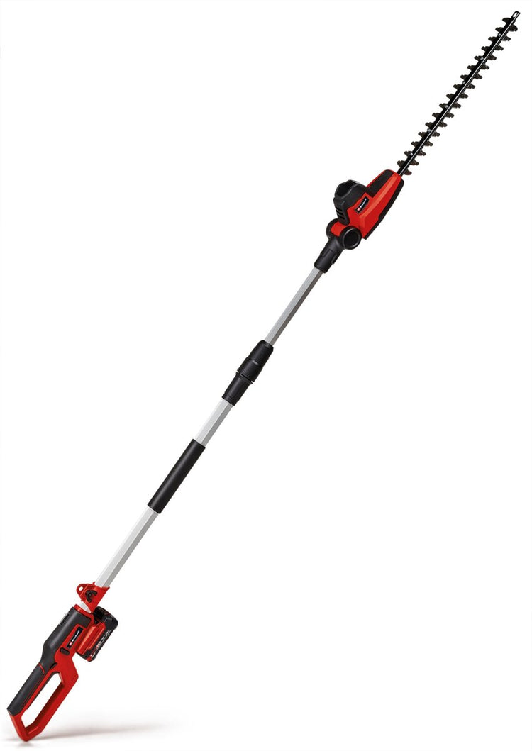 Einhell Akku-Teleskop-Heckenschere GC-HH 18 45 Li T Solo – Power X-Change – 18 V Li-Ion – drehbarer Hauptgriff – Metallantrieb – Motorkopf in 7 Positionen neigbar – exkl. Akku und Ladegerät