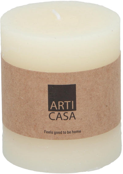 Arti casa Stumpenkerze ø7 x 8 cm – 30 Brennstunden – weiß