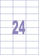 Kangaro-Etiketten – universell – Tintenstrahl-Laserkopie – 70 x 37 mm – 25 Blatt – 24 Aufkleber pro Blatt – k-7037-25