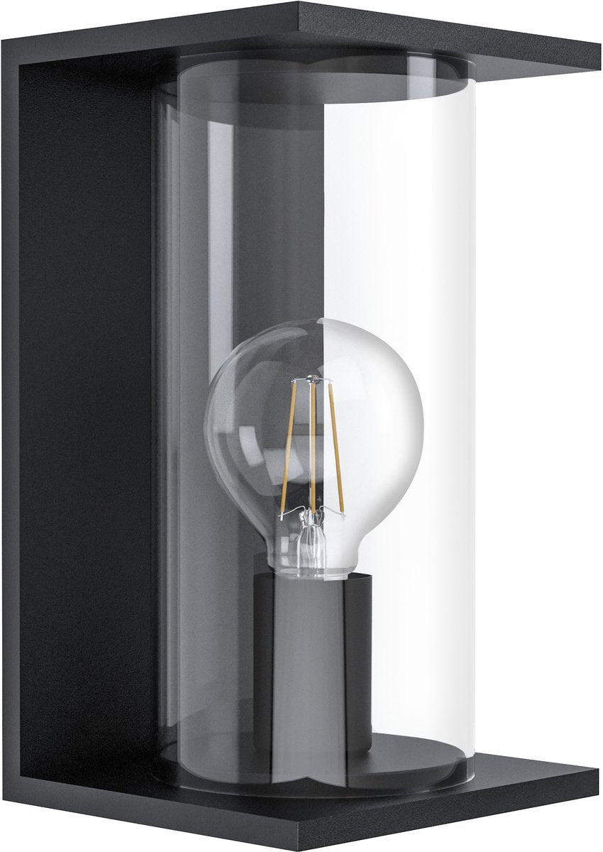 Eglo Cascinetta Wandleuchte für den Außenbereich – E27 – 28 cm – IP44 – Schwarz