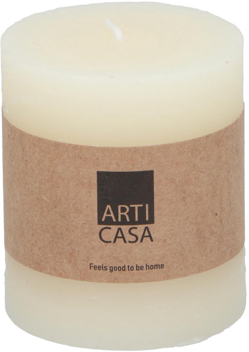Arti casa Stumpenkerze ø7 x 8 cm – 30 Brennstunden – weiß