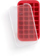 Lékué Eiswürfelform mit Deckel – quadratisch – rot