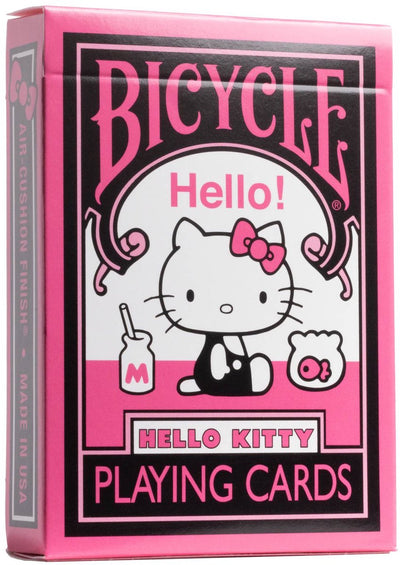 Bicycle Hello Kitty Black Pink – Premium-Spielkarten – Poker – Sammlerstück – Sanrio – Manga Anime