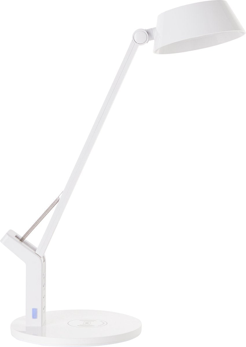 Brilliant Kaila – Schreibtischlampe – integrierte LED 8 W – kabellose Ladestation – Farbauswahl 3000–6000 K – Weiß