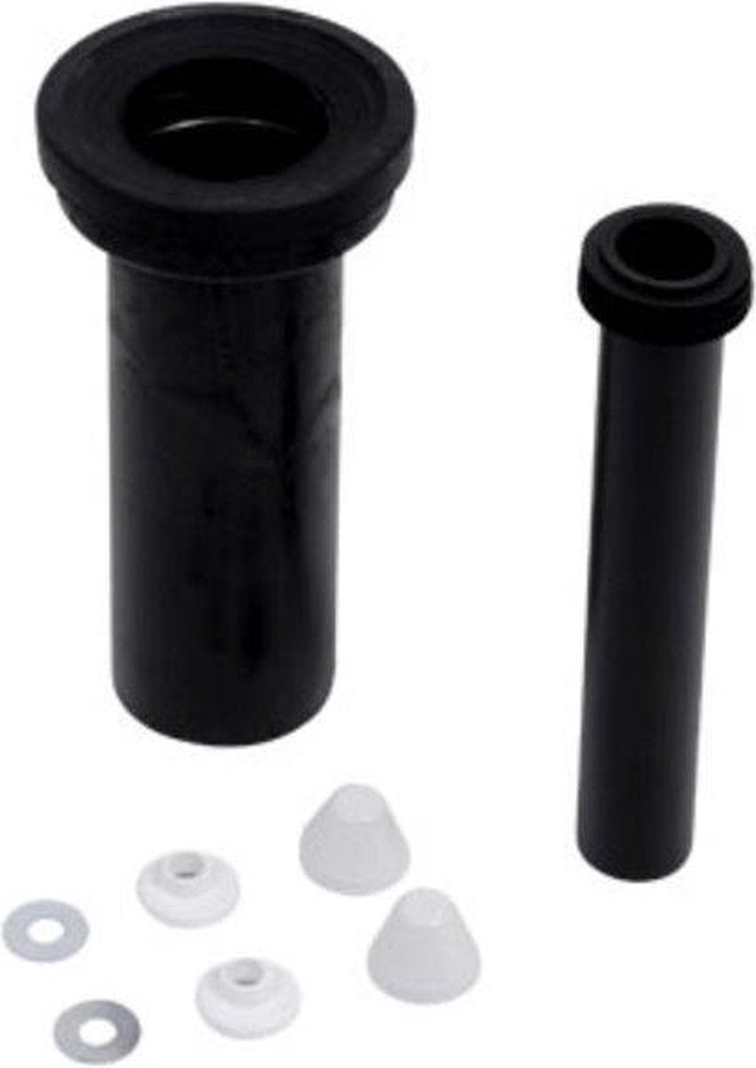 Plieger Sanit Wand-WC-Anschluss - Komplettes Anschlussset - 30 cm - Schwarz