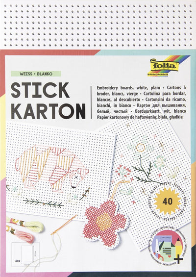 Markenloser Sans-Marque-Stickkarton, kreativer Bastelkarton, mehrfarbig, 40 Blatt, 17,5 x 24,5 cm.