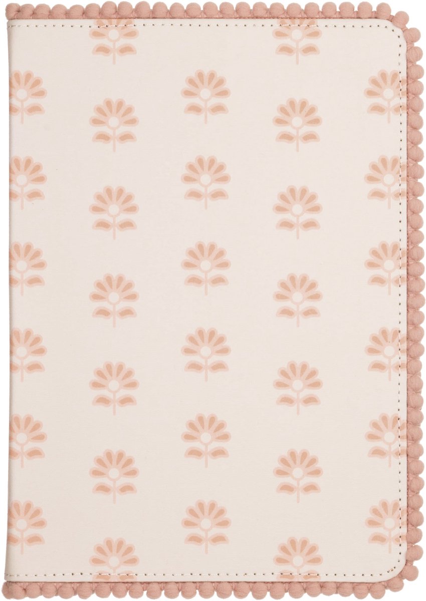Eccolo Notizbuch - Pompon-Blockdruck - Linie - ca. 15x20cm - ec-d459c