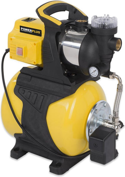 Powerplus elektrische Wasserpumpe POWXG9573 – 1000 W Druckpumpe, maximale Temperatur von 35 °C und Durchflussmenge von 3500 l/Stunde, Gartengeräte