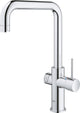 Grohe roter 3-in-1-Kochwasserhahn – U-Auslauf – 7-Liter-Boiler – mit Mischventil – Chrom