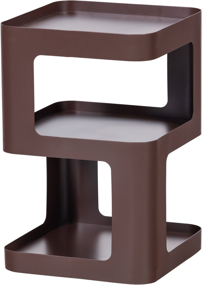 Woood Riv Beistelltisch Nachttisch – Metall – Lilabraun – 54 x 35 x 35