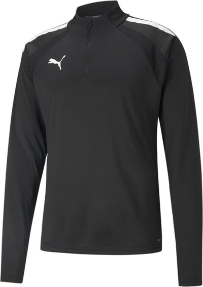 Puma Teamliga 1 4 Zip Top Herren Sportshirt - Schwarz-Weiß