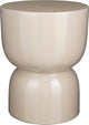 Bühnen-Beistelltisch mit Glimmerdekorationen – H45 x ø35 cm – Zement – Beige