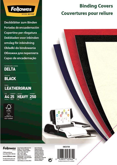 Einband Fellowes 5373802 Papier schwarz