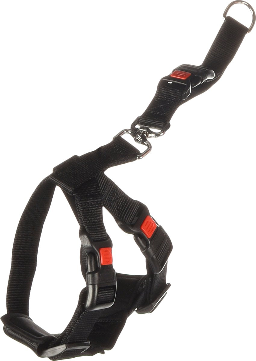 Flamingo Hundegeschirr Autogeschirr Größe S - Schwarz 35-50 cm