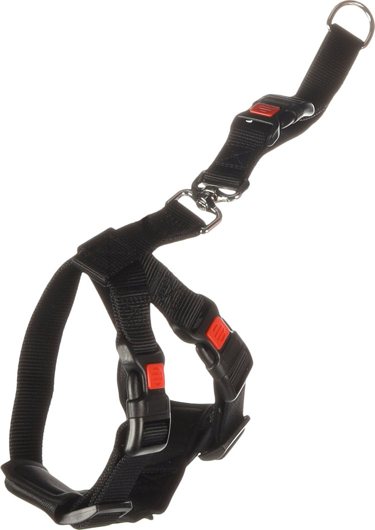 Flamingo Hundegeschirr Autogeschirr Größe S - Schwarz 35-50 cm