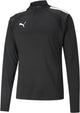 Puma Teamliga 1 4 Zip Top Jr Unisex-Sportshirt – Schwarz-Weiß
