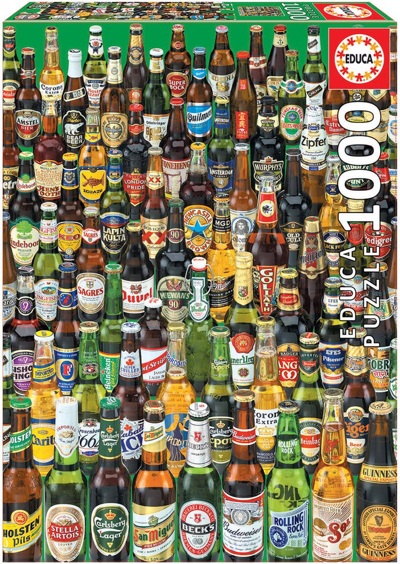Educa - Puzzle - 1000 Teile - Collage Bierflaschen - Puzzle