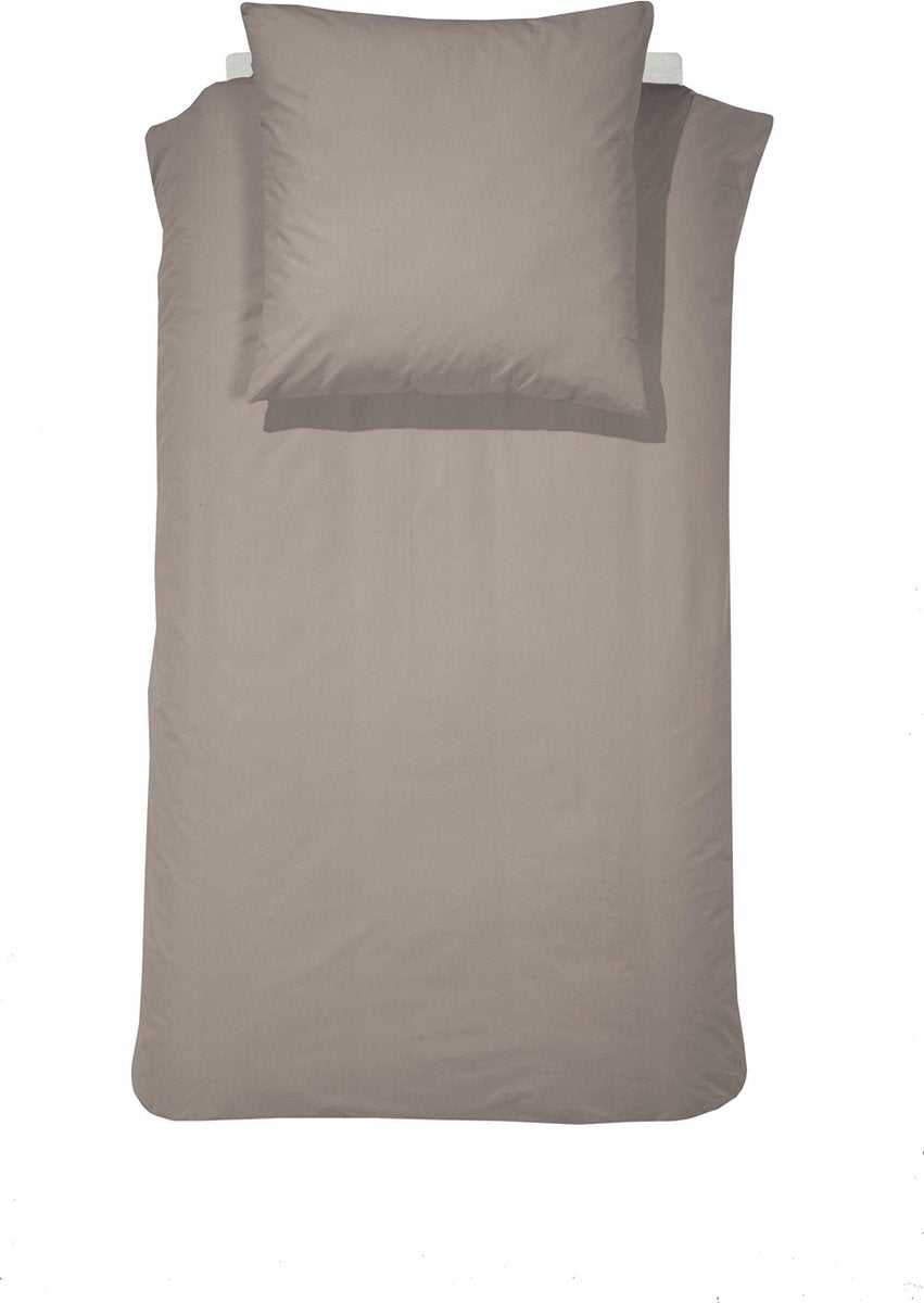 Cinderella Morning 1-Personen-Bettbezug-Set 155 x 220 cm, Flanell, Taupe + 1 Kissenbezug 60 x 70 cm
