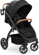 Hauck Uptown - Buggy - geeignet für Stadt und Wald - für kurze und lange Beine - Schwarz Melange Schwarz