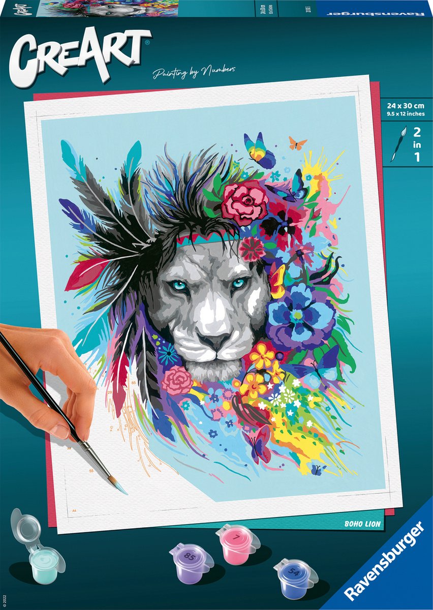 Ravensburger Kreart Gemälde auf Nummer Boho Lion